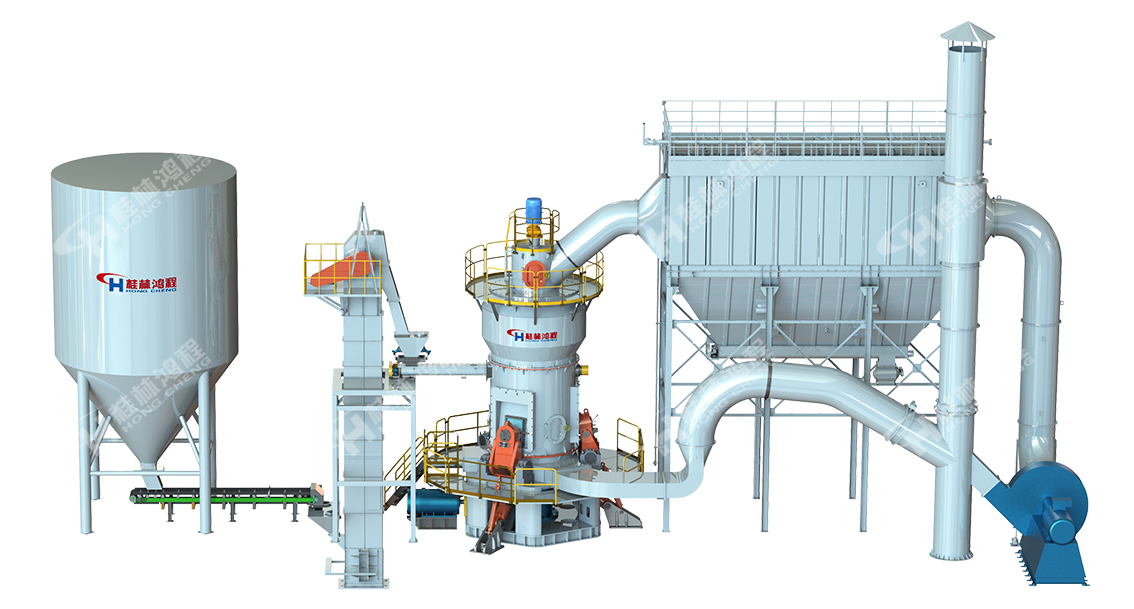HLM立式磨粉機(jī)生產(chǎn)線(xiàn)效果圖